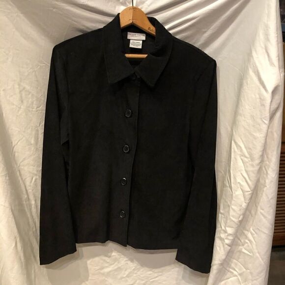 Jaclyn Smith Classic Blouse Black Large - Picture 1 of 4